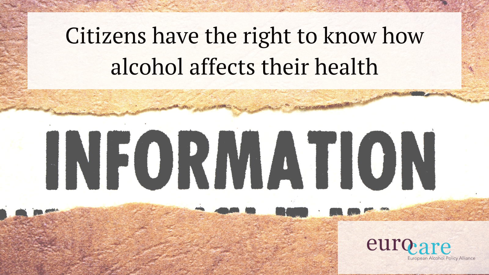 European citizens have the right to know how alcohol affects their health