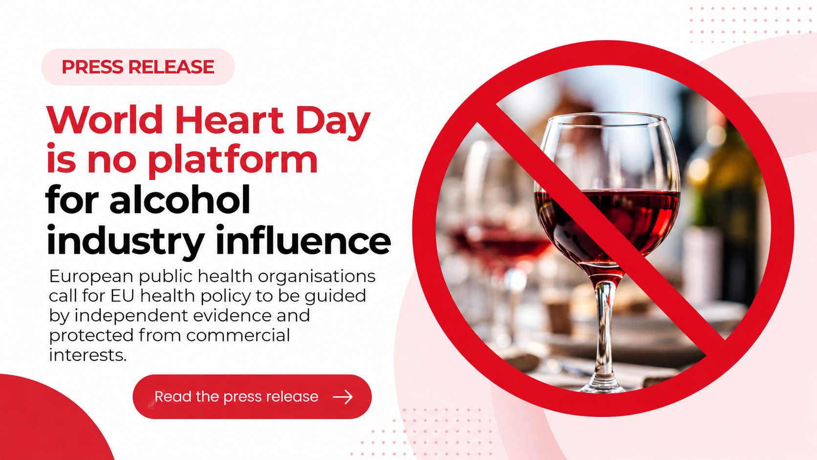 World Heart Day is no platform for alcohol industry influence